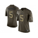 Youth Nike New York Jets #5 Christian Hackenberg Green Stitched NFL Limited Salute to Service Jersey