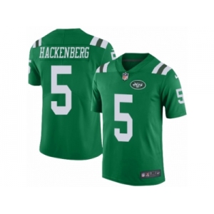 Youth Nike New York Jets #5 Christian Hackenberg Limited Green Rush NFL Jersey