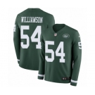 Youth Nike New York Jets #54 Avery Williamson Limited Green Therma Long Sleeve NFL Jersey