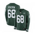 Youth Nike New York Jets #68 Kelvin Beachum Limited Green Therma Long Sleeve NFL Jersey