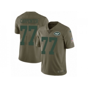 Youth Nike New York Jets #77 James Carpenter Limited Olive 2017 Salute to Service NFL Jersey