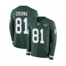 Youth Nike New York Jets #81 Quincy Enunwa Limited Green Therma Long Sleeve NFL Jersey