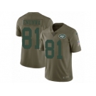 Youth Nike New York Jets #81 Quincy Enunwa Limited Olive 2017 Salute to Service NFL Jersey