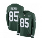 Youth Nike New York Jets #85 Wesley Walker Limited Green Therma Long Sleeve NFL Jersey