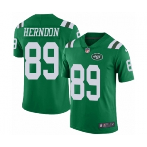 Youth Nike New York Jets #89 Chris Herndon Limited Green Rush Vapor Untouchable NFL Jersey
