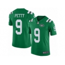 Youth Nike New York Jets #9 Bryce Petty Limited Green Rush NFL Jersey