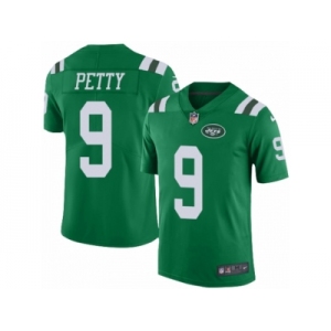 Youth Nike New York Jets #9 Bryce Petty Limited Green Rush NFL Jersey