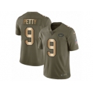 Youth Nike New York Jets #9 Bryce Petty Limited Olive Gold 2017 Salute to Service NFL Jersey