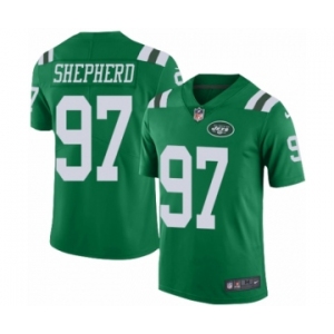 Youth Nike New York Jets #97 Nathan Shepherd Limited Green Rush Vapor Untouchable NFL Jersey