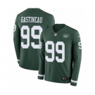 Youth Nike New York Jets #99 Mark Gastineau Limited Green Therma Long Sleeve NFL Jersey