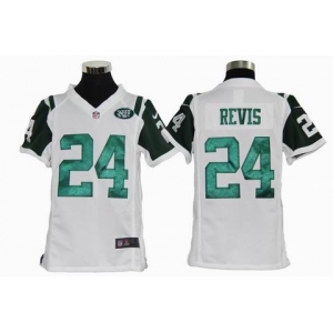 nike youth nfl jerseys new york jets #24 revis white[nike]