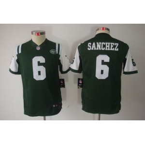 nike youth nfl jerseys new york jets #6 sanchez green[nike limited]