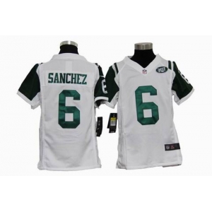 nike youth nfl jerseys new york jets #6 sanchez white[nike]