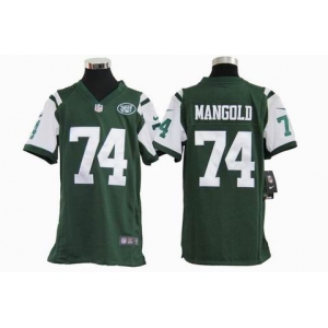 nike youth nfl jerseys new york jets #74 mangold green[nike]