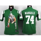 nike youth nfl jerseys new york jets #74 mangold green[portrait fashion]