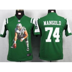 nike youth nfl jerseys new york jets #74 mangold green[portrait fashion]