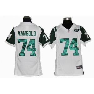 nike youth nfl jerseys new york jets #74 mangold white[nike]