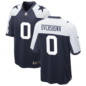 Men's Dallas Cowboys #0 DeMarvion Overshown Game Navy Blue Throwback Alternate Football Jersey