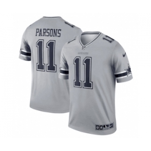 Men's Dallas Cowboys #11 Micah Parsons Gray Stitched Game Jersey