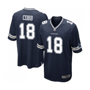 Men's Dallas Cowboys #18 Randall Cobb Game Navy Blue Team Color Football Jersey