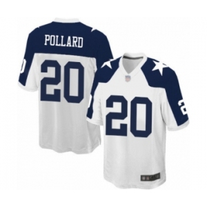 Men's Dallas Cowboys #20 Tony Pollard Game White Throwback Alternate Football Jersey