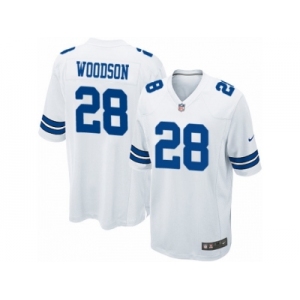 Men's Nike Dallas Cowboys #28 Darren Woodson Game White NFL Jersey