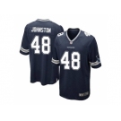 Men's Nike Dallas Cowboys #48 Daryl Johnston Navy Blue Game Home Jersey