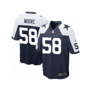 Men's Nike Dallas Cowboys #58 Damontre Moore Game Navy Blue Throwback Alternate NFL Jersey