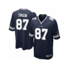 Men's Nike Dallas Cowboys #87 Geoff Swaim Game Navy Blue Team Color NFL Jersey