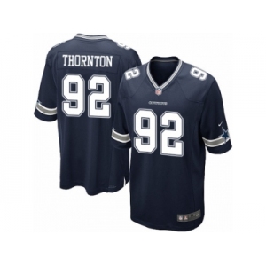 Men's Nike Dallas Cowboys #92 Cedric Thornton Game Navy Blue Team Color NFL Jersey