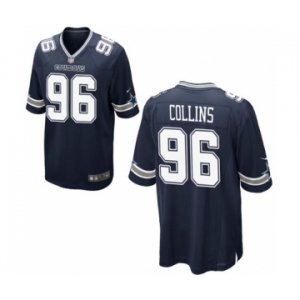 Men's Nike Dallas Cowboys #96 Maliek Collins Game Navy Blue Team Color NFL Jersey