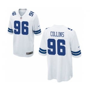 Men's Nike Dallas Cowboys #96 Maliek Collins Game White NFL Jersey