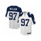 Men's Nike Dallas Cowboys #97 Terrell McClain Game White Throwback Alternate NFL Jersey