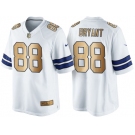Nike Dallas Cowboys #88 Dez Bryant White 2016 Christmas Gold Men's NFL Game Edition Jersey