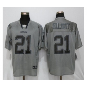 Men New Nike Dallas cowboys #21 Ezekiel Elliott Lights Out Gray Elite Jerseys