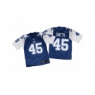 Men Nike Dallas Cowboys #45 Rod Smith Elite White Navy Throwback NFL Jersey