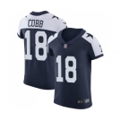 Men's Dallas Cowboys #18 Randall Cobb Navy Blue Alternate Vapor Untouchable Elite Player Football Jersey