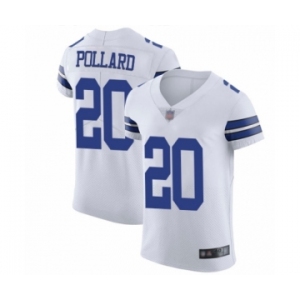Men's Dallas Cowboys #20 Tony Pollard White Vapor Untouchable Elite Player Football Jersey