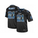 Men's Nike Dallas Cowboys #21 Ezekiel Elliott Elite Lights Out Black Strobe NFL Jersey