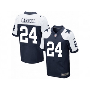 Men's Nike Dallas Cowboys #24 Nolan Carroll Elite Navy Blue Throwback Alternate NFL Jersey