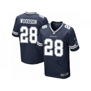 Men's Nike Dallas Cowboys #28 Darren Woodson Elite Navy Blue Team Color NFL Jersey