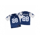 Men's Nike Dallas Cowboys #28 Darren Woodson Elite Navy White Throwback NFL Jersey