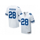 Men's Nike Dallas Cowboys #28 Darren Woodson Elite White NFL Jersey