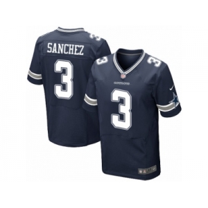 Men's Nike Dallas Cowboys #3 Mark Sanchez Elite Navy Blue Team Color NFL Jersey