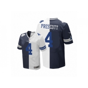 Men's Nike Dallas Cowboys #4 Dak Prescott Elite Team Road Two Tone NFL Jersey