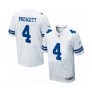 Men's Nike Dallas Cowboys #4 Dak Prescott Elite White NFL Jersey