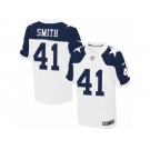 Men's Nike Dallas Cowboys #41 Keith Smith Elite White Throwback Alternate NFL Jersey