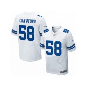 Men's Nike Dallas Cowboys #58 Jack Crawford Elite White NFL Jersey