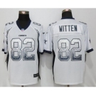 Men's Nike Dallas Cowboys #82 Jason Witten Drift Fashion White Elite Jerseys