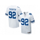 Men's Nike Dallas Cowboys #92 Cedric Thornton Elite White NFL Jersey
